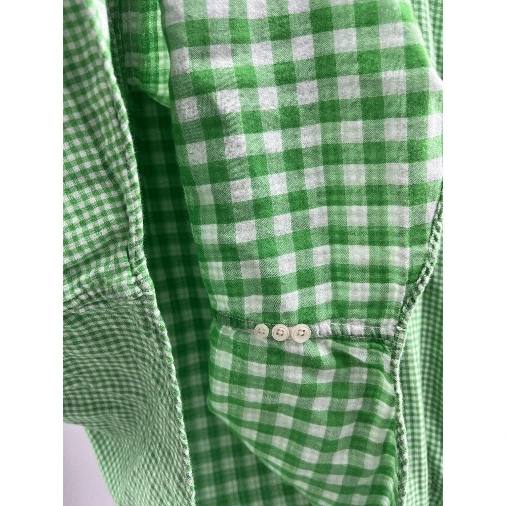 Polo Ralph Lauren Men’s L/S Lined Cotton Green & White Button Front Short XL